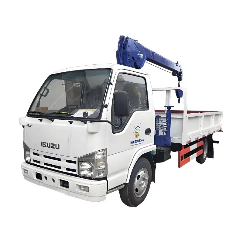 Factory Price 1SUZU ELF 100P Small 4X2 Crane Truck 4 Ton Truck Mounted Crane Hydraulic Boom Crane