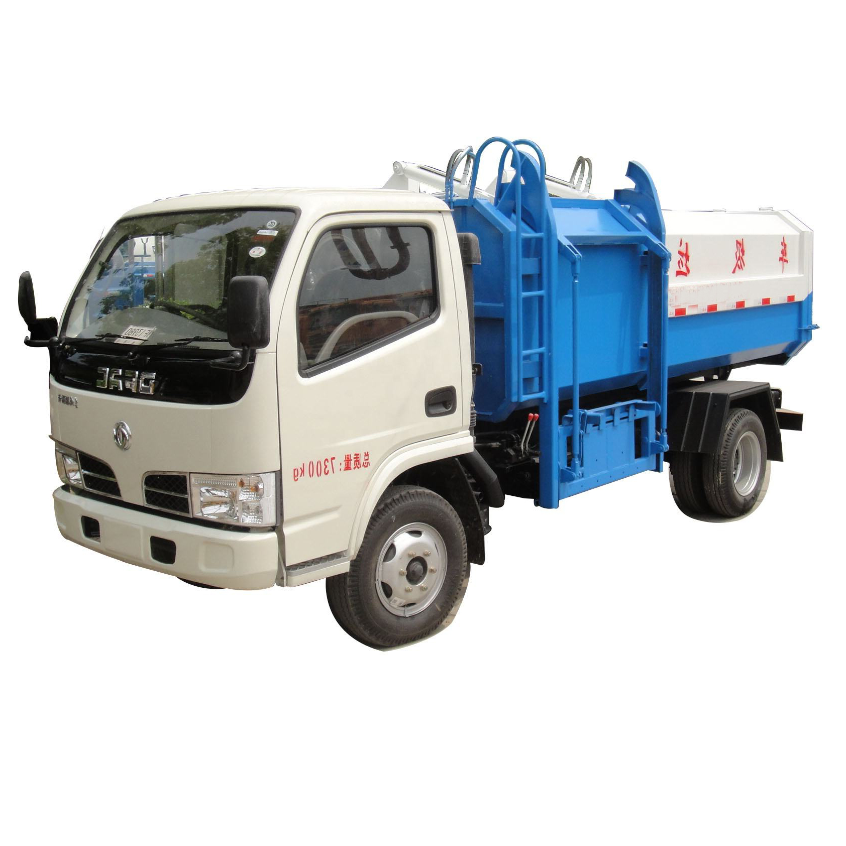 Factory Price Mini Size 4x2 Diesel Type 4cbm Side Loading Collecting Trash Bin Garbage Truck for Sal