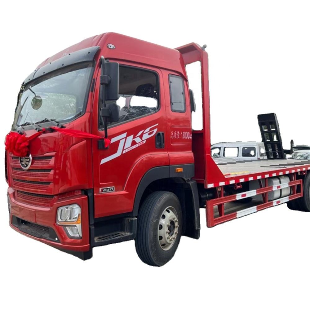 China Original Factory Sale FAW 4x2 Diesel Flatbed Tow Medium Truck