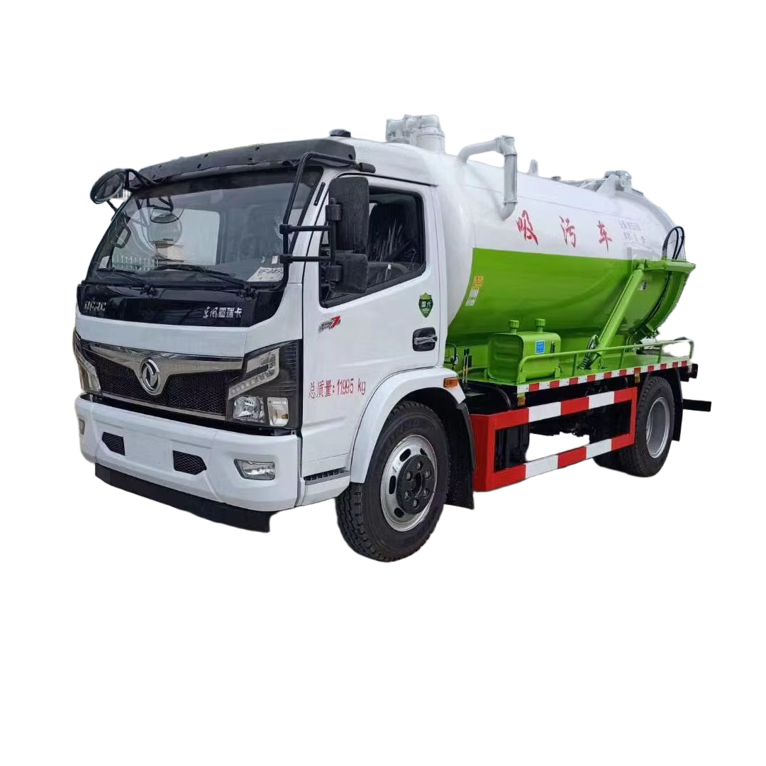 Efficient Urban Environmental Sewage Vacuum Tank Trucks with Manual Transmission 4x2 Drive Type Dies