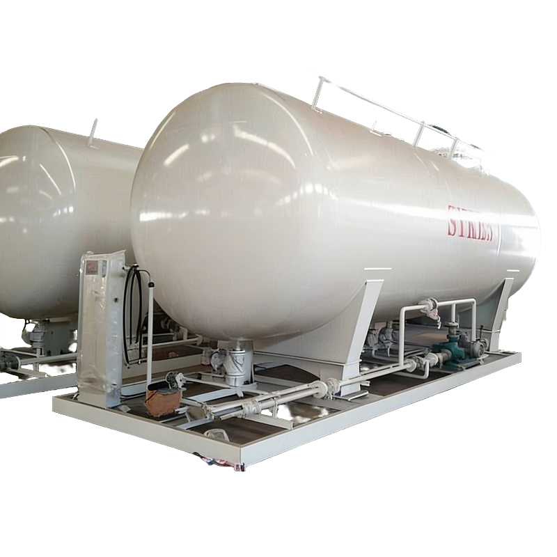 45cbm 45,000Liters Lpg Mobile FillingPlant 22.5tons 22mt 23mt LPG SkidStation