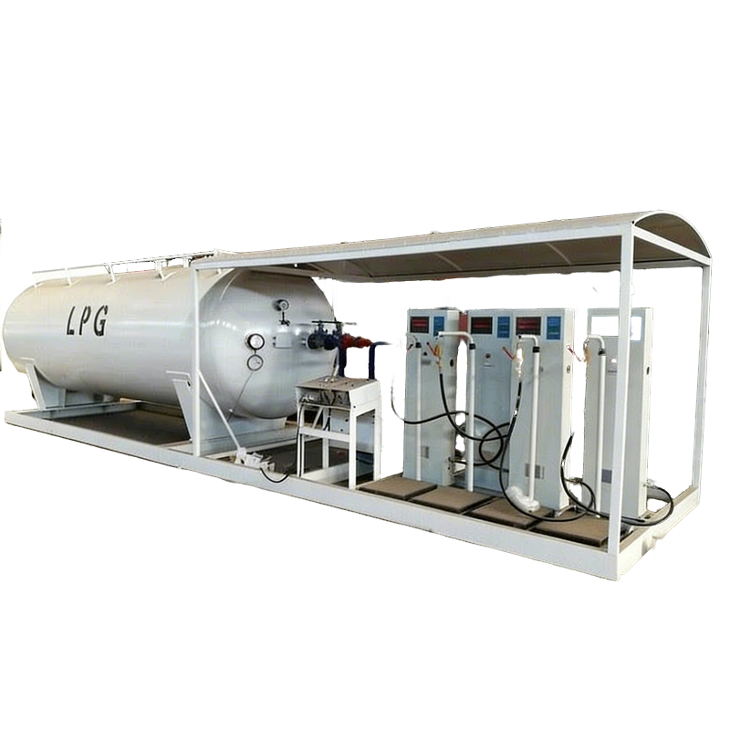 15,000liters 7.5mt Cooking Gas CylinderFilling Tank Plant 15cbm LPG Skid Station